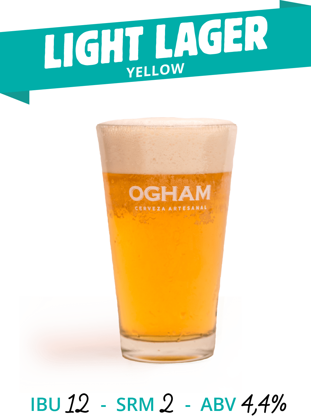 Light lager yellow